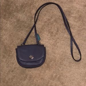 coach small navy cross body